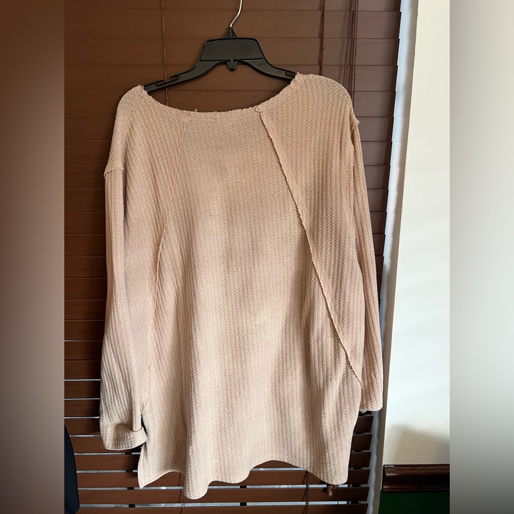JODIFL Textured Beige Knit Top - Picture 3 of 3